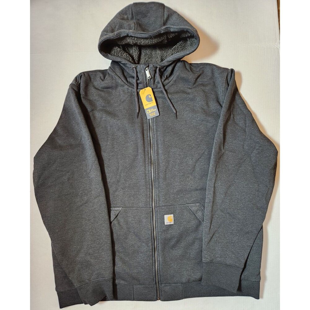 Carhartt Rain Defender Sherpa‑Lined Full‑Zip Hoodie 2XL Tall